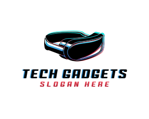 Virtual Headset Gadget logo design