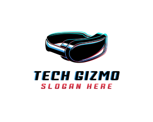 Virtual Headset Gadget logo design