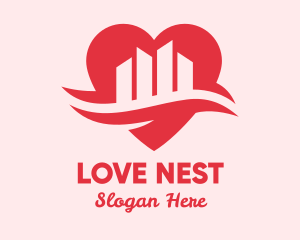 Heart Love City logo design