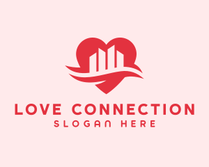 Heart Love City logo design