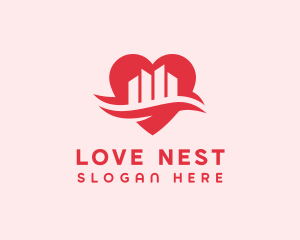 Heart Love City logo design