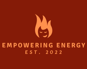 Smiling Hot Fire Energy logo design