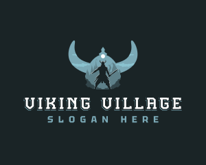 Viking Warrior Helmet logo design