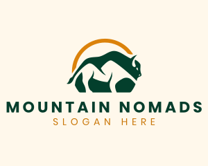 Bison Mountain Adventure logo design