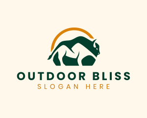 Bison Mountain Adventure logo design