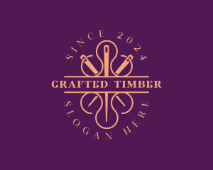 Dressmaker Needle Tailor logo design