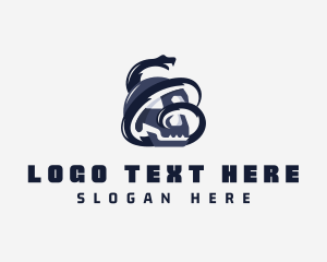 Skull Snake Serpent logo