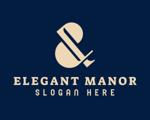 Elegant Ampersand Type  logo design