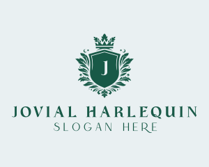 Leaf Royal Shield logo design