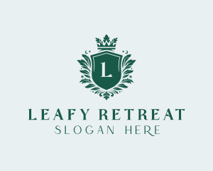 Leaf Royal Shield logo design