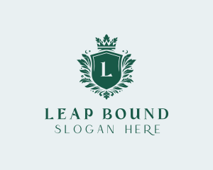 Leaf Royal Shield logo design