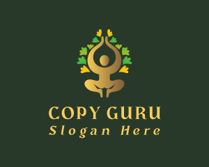 Yoga Human Tree logo design