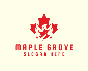 Phoenix Maple Leaf  logo design