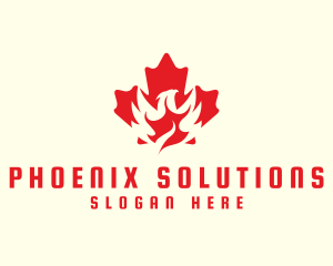 Phoenix Maple Leaf  logo design