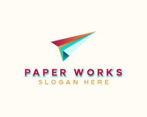 Logistics Paper Plane logo design