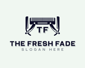 Grooming Comb Barbershop logo design