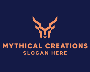 Mythical Goat Creature logo design