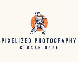 Taekwondo Karate Fighter logo design