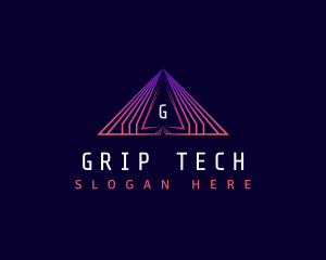 Triangle Pyramid Technology logo design