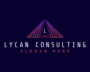 Triangle Pyramid Technology logo design