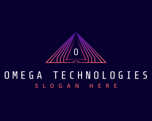 Triangle Pyramid Technology logo design