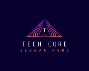 Triangle Pyramid Technology logo design