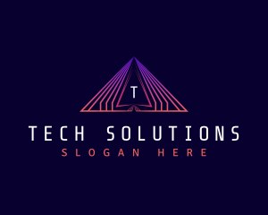 Triangle Pyramid Technology logo design