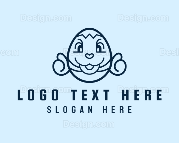 Cute Easter Egg Logo