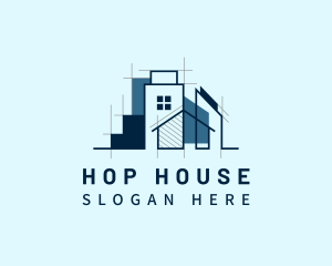 House Building Construction logo design