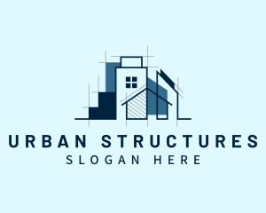 House Building Construction logo design