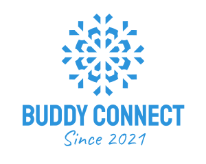 Blue Cooling Ice Snowflake  logo design