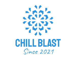 Blue Cooling Ice Snowflake  logo