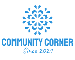 Blue Cooling Ice Snowflake  logo design