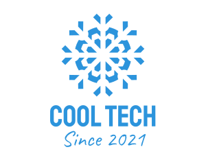 Blue Cooling Ice Snowflake  logo
