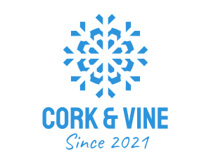 Blue Cooling Ice Snowflake  logo design