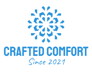 Blue Cooling Ice Snowflake  logo design