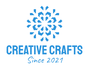 Blue Cooling Ice Snowflake  logo design