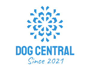 Blue Cooling Ice Snowflake  logo design