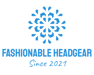 Blue Cooling Ice Snowflake  logo design