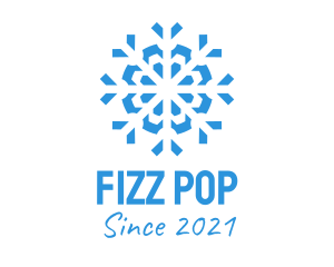 Blue Cooling Ice Snowflake  logo design