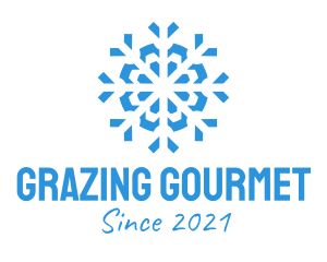 Blue Cooling Ice Snowflake  logo design