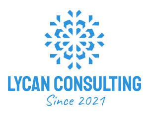 Blue Cooling Ice Snowflake  logo design