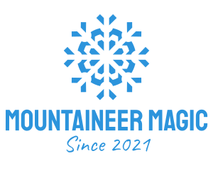 Blue Cooling Ice Snowflake  logo design