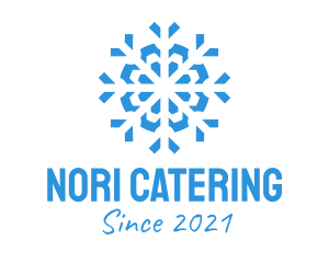 Blue Cooling Ice Snowflake  logo design