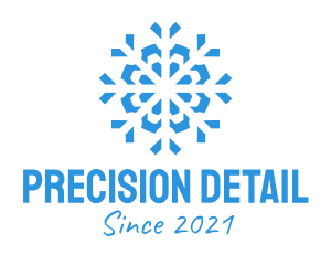 Blue Cooling Ice Snowflake  logo design