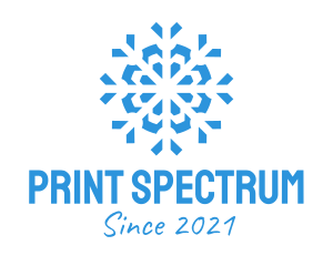 Blue Cooling Ice Snowflake  logo design