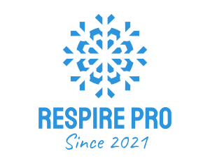 Blue Cooling Ice Snowflake  logo design