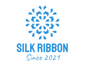 Blue Cooling Ice Snowflake  logo design