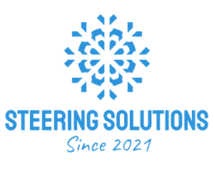 Blue Cooling Ice Snowflake  logo design