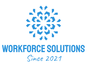 Blue Cooling Ice Snowflake  logo design